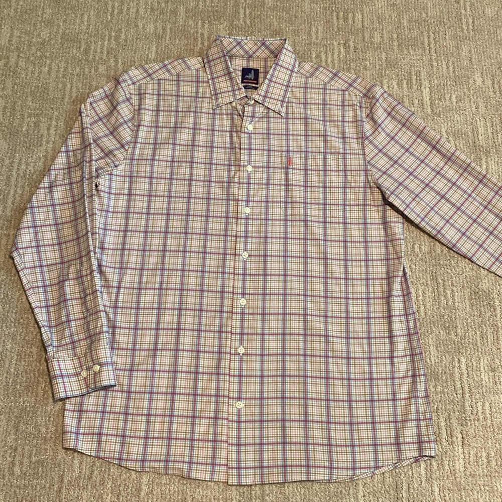 Johnnie-O prep-performance dress shirt sz large